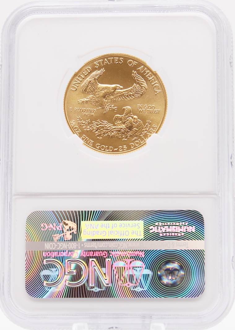 1989 NGC MS70 $25 Gold American Eagle- Moy